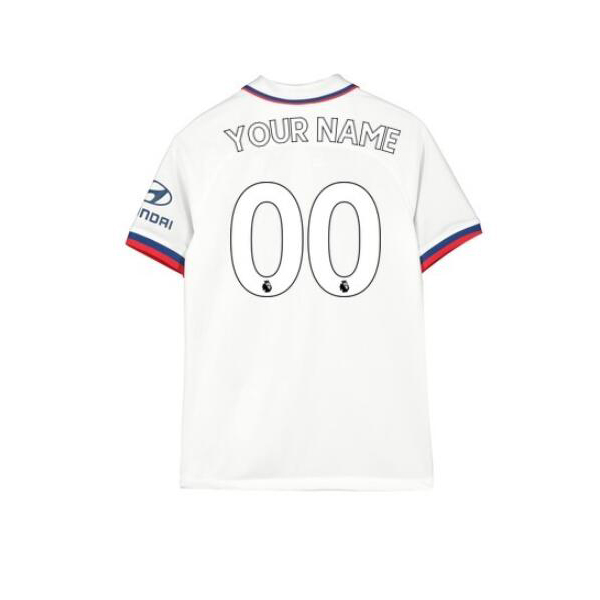 Kinder Fußball Dein Name 0 Auswärtstrikot Weiß Trikot 2019/20 Hemd