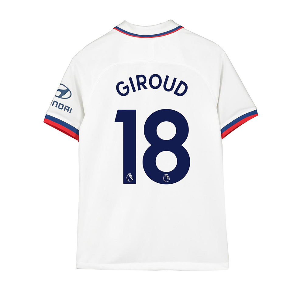 Kinder Fußball Olivier Giroud 18 Auswärtstrikot Weiß Trikot 2019/20 Hemd