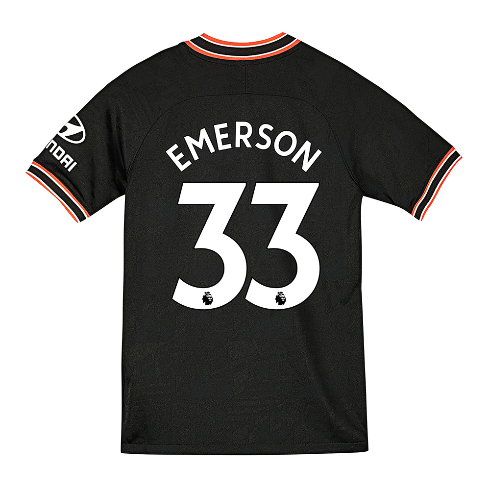 Kinder Fußball Emerson Palmieri 33 Ausweichtrikot Schwarz Trikot 2019/20 Hemd