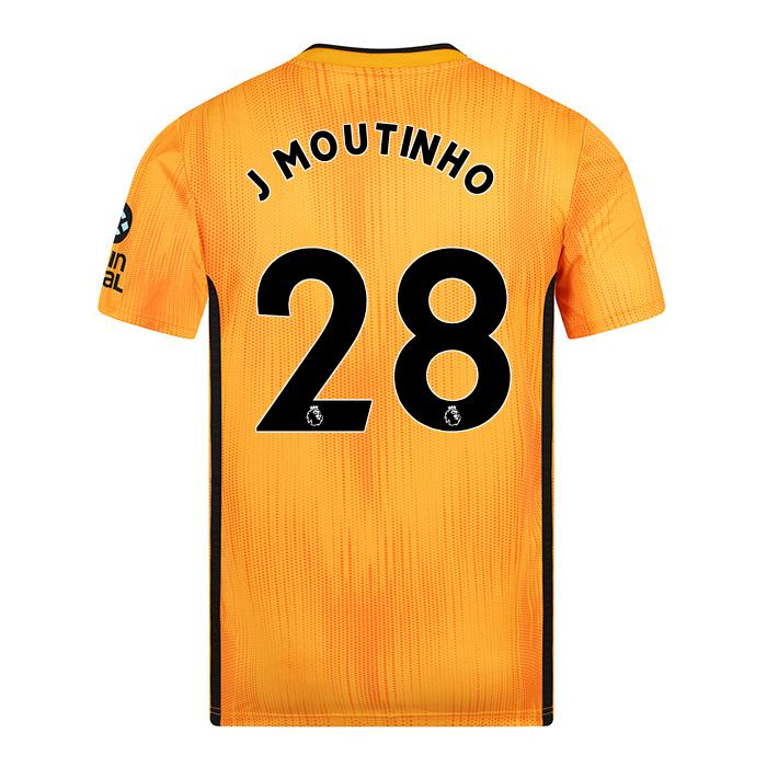 Kinder Fußball Joao Moutinho 28 Heimtrikot Gelb Trikot 2019/20 Hemd