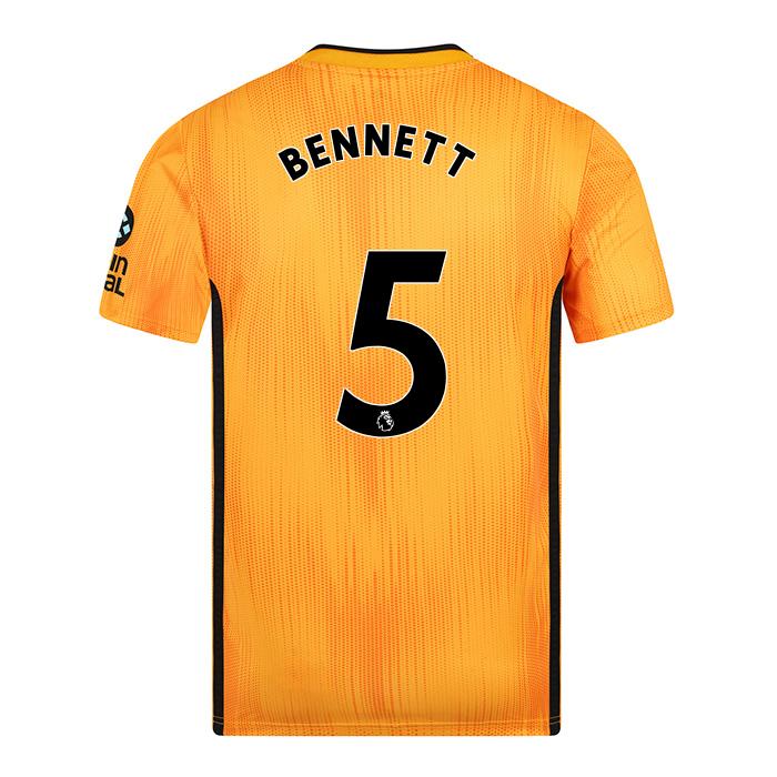Kinder Fußball Ryan Bennett 5 Heimtrikot Gelb Trikot 2019/20 Hemd