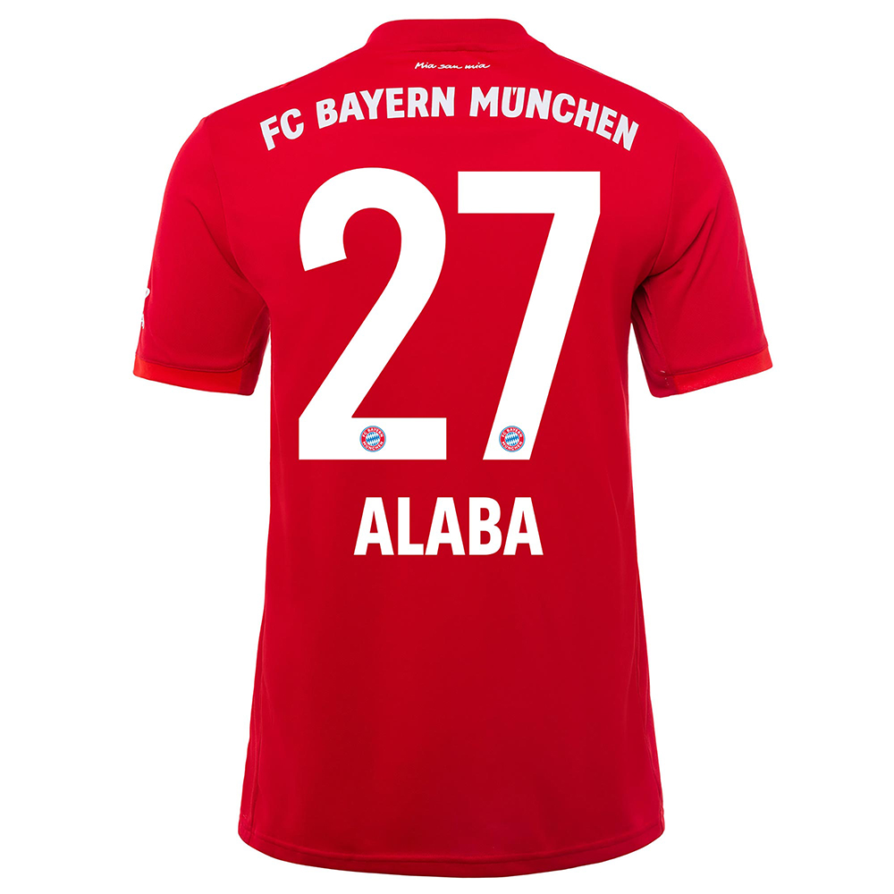Kinder Fußball David Alaba 27 Heimtrikot Rot Trikot 2019/20 Hemd