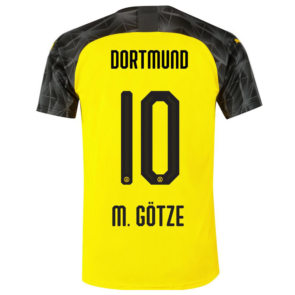 Kinder Fußball Gotze 10 Memento Gelb Schwarz Trikot 2019/20 Hemd