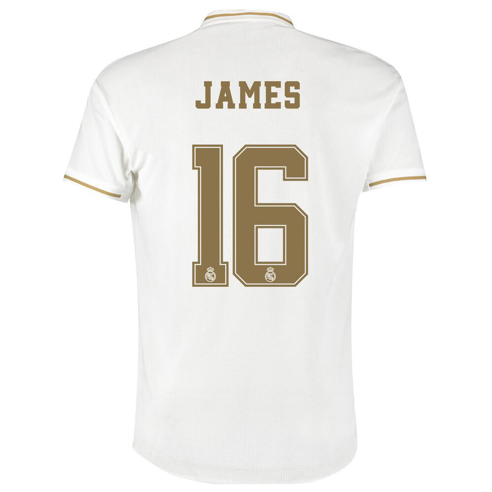 Kinder Fußball James Rodriguez 16 Heimtrikot Weiß Trikot 2019/20 Hemd