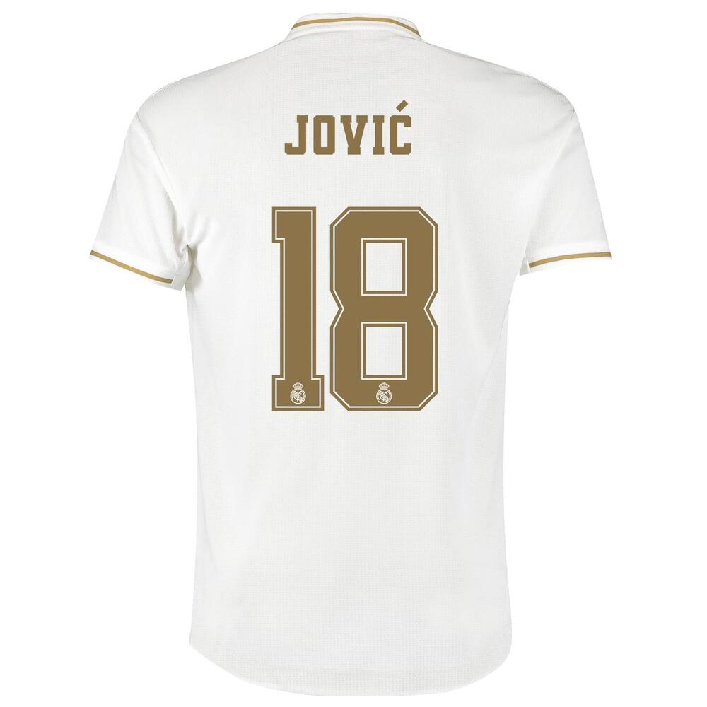Kinder Fußball Luka Jovic 18 Heimtrikot Weiß Trikot 2019/20 Hemd