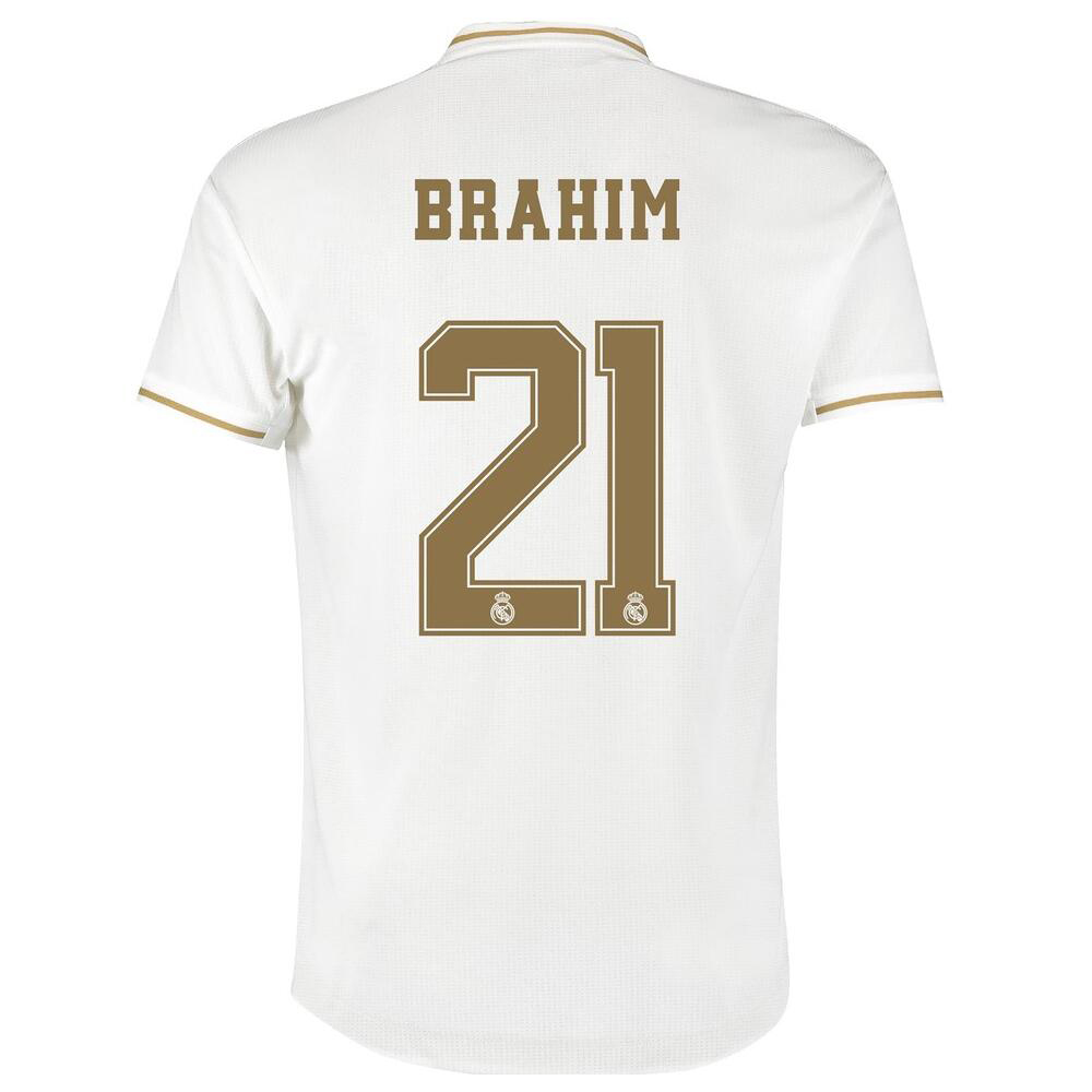 Kinder Fußball Brahim Diaz 21 Heimtrikot Weiß Trikot 2019/20 Hemd