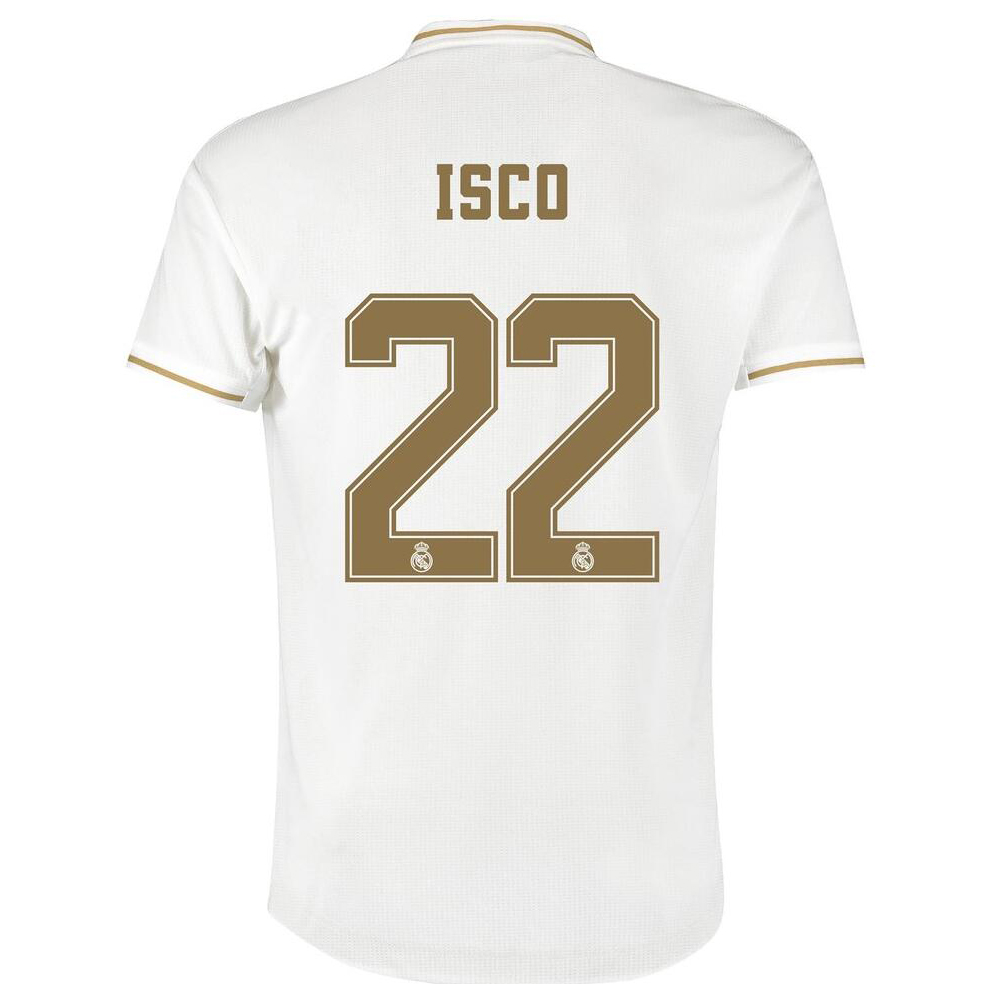 Kinder Fußball Isco 22 Heimtrikot Weiß Trikot 2019/20 Hemd