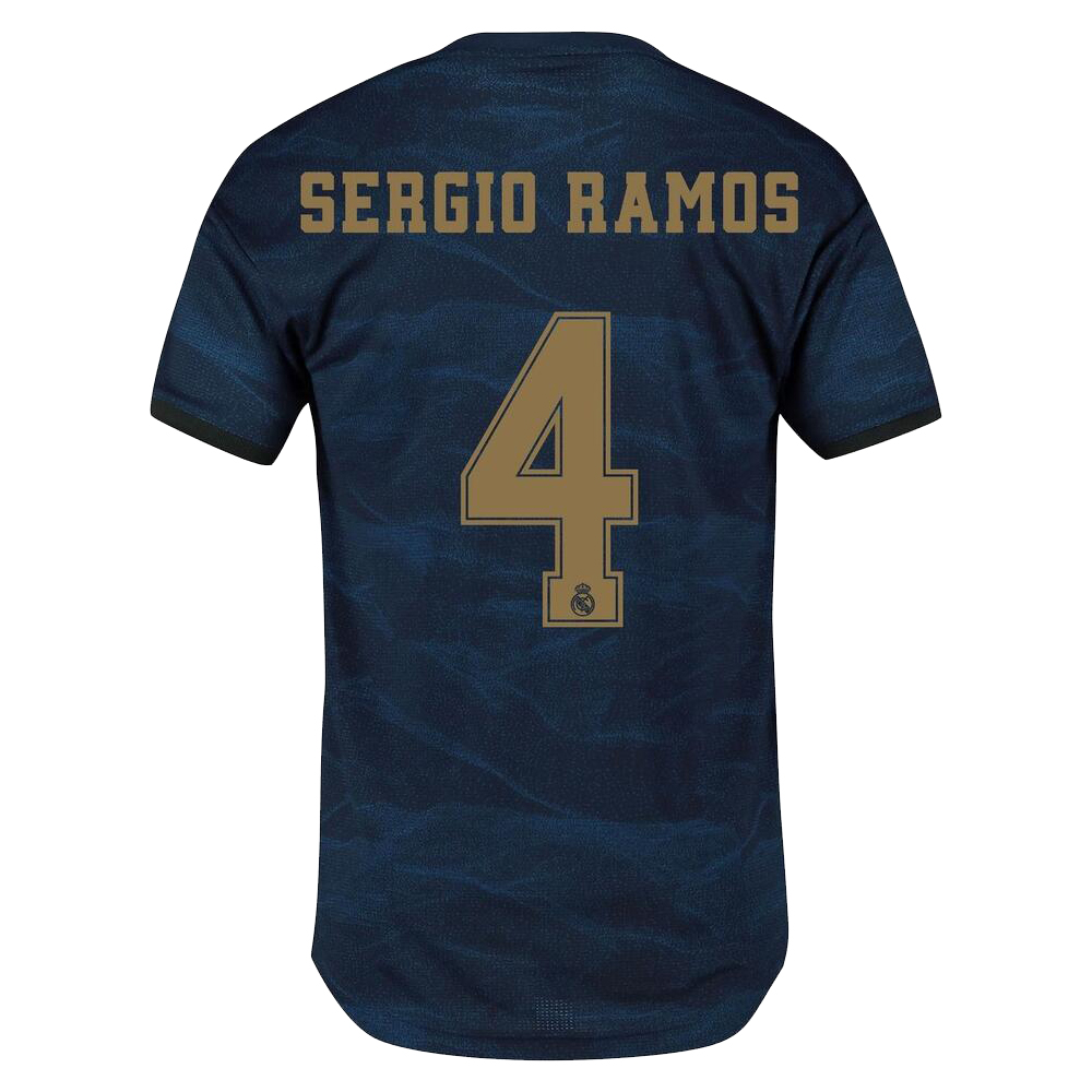 Kinder Fußball Sergio Ramos 4 Auswärtstrikot Marine Trikot 2019/20 Hemd