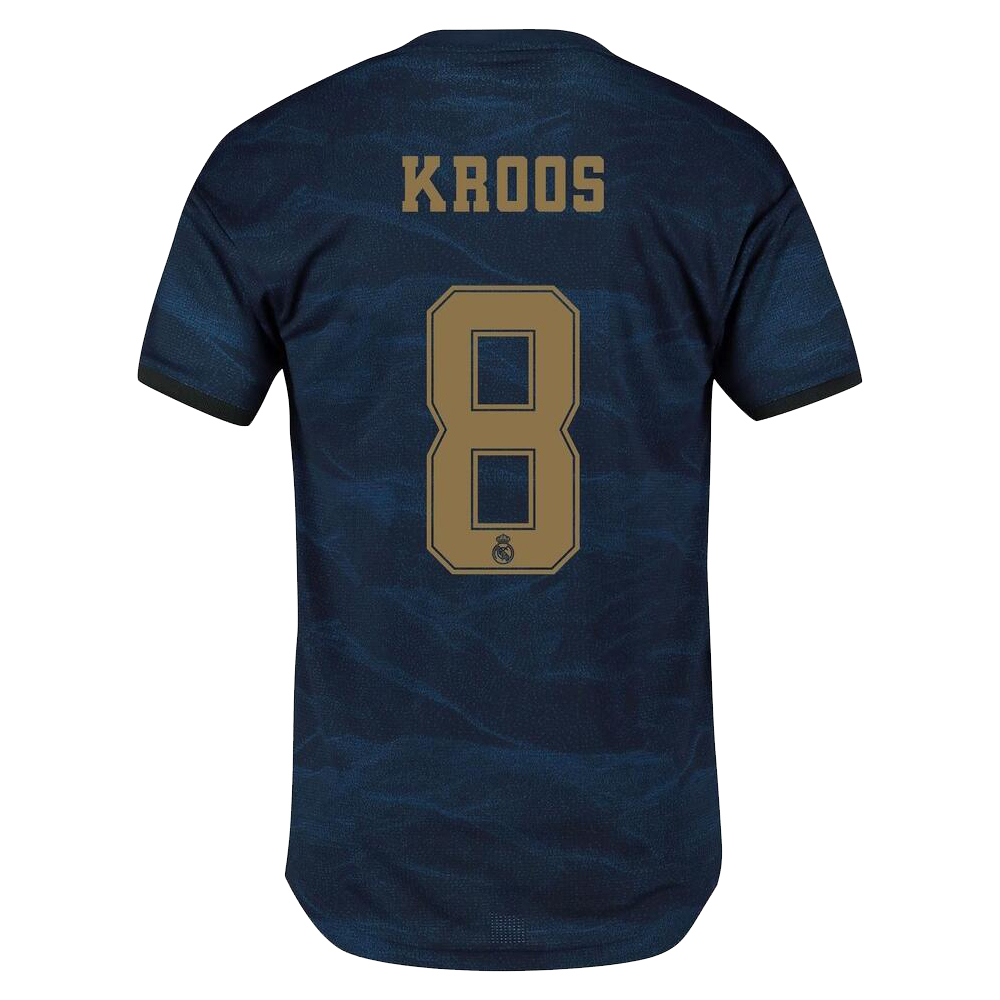 Kinder Fußball Toni Kroos 8 Auswärtstrikot Marine Trikot 2019/20 Hemd