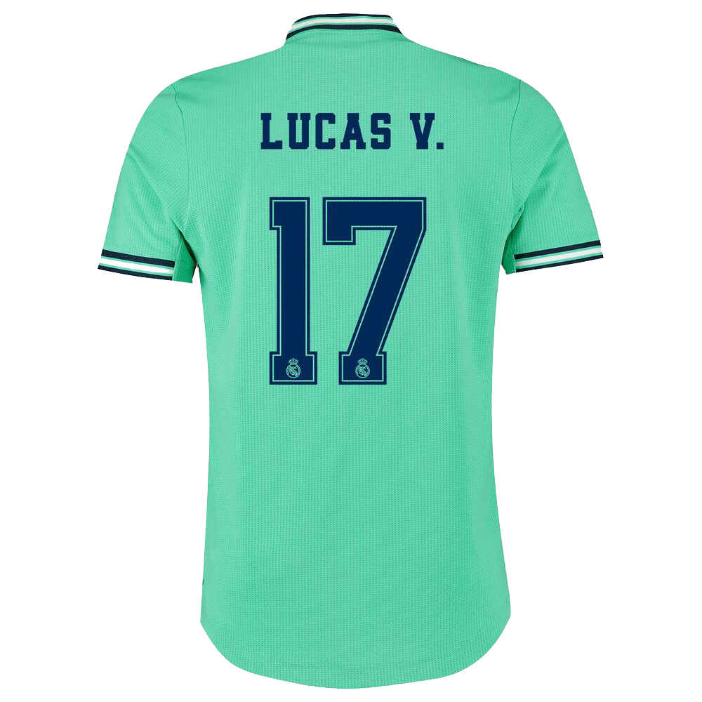Kinder Fußball Lucas Vazquez 17 Ausweichtrikot Grün Trikot 2019/20 Hemd