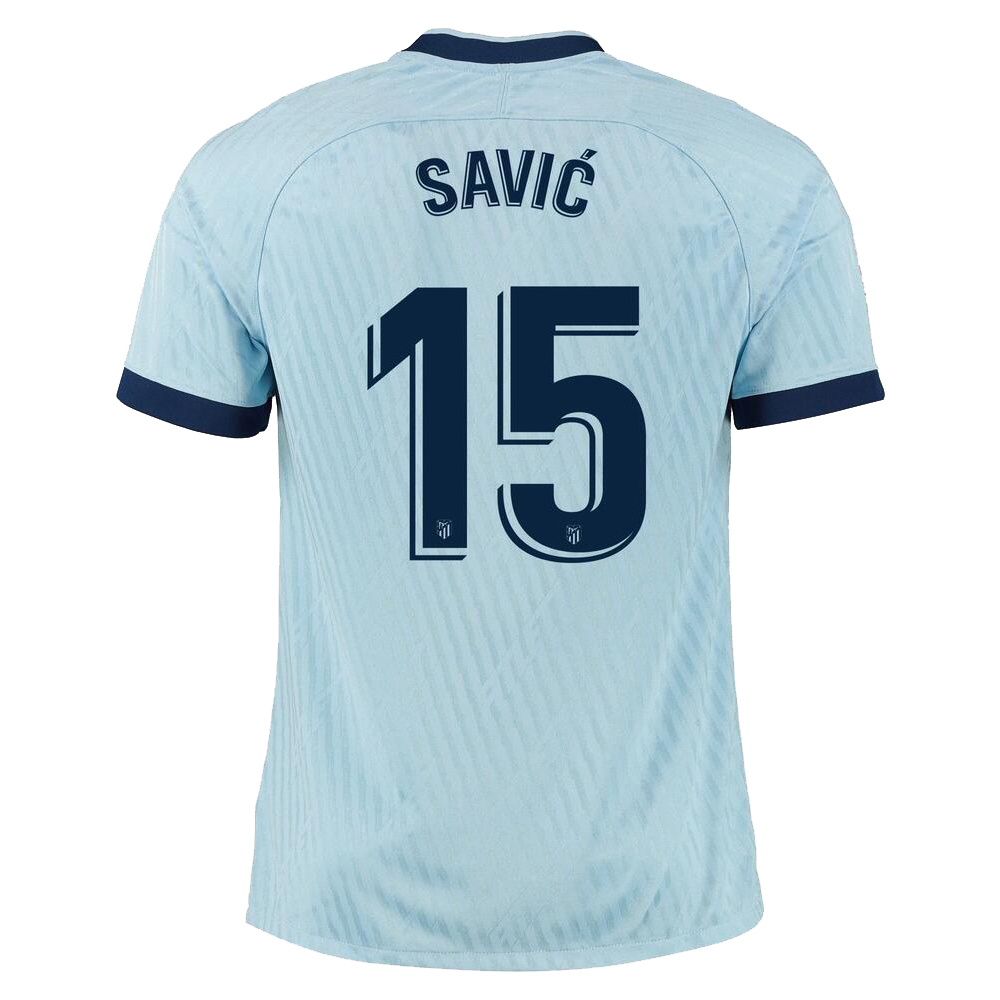 Kinder Fußball Stefan Savic 15 Ausweichtrikot Blau Trikot 2019/20 Hemd