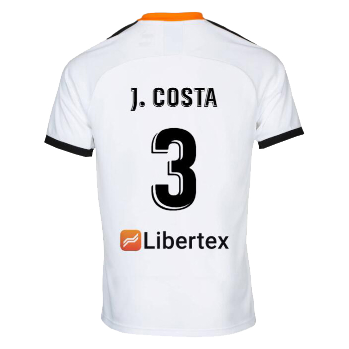 Kinder Fußball Jaume Costa 3 Heimtrikot Weiß Trikot 2019/20 Hemd
