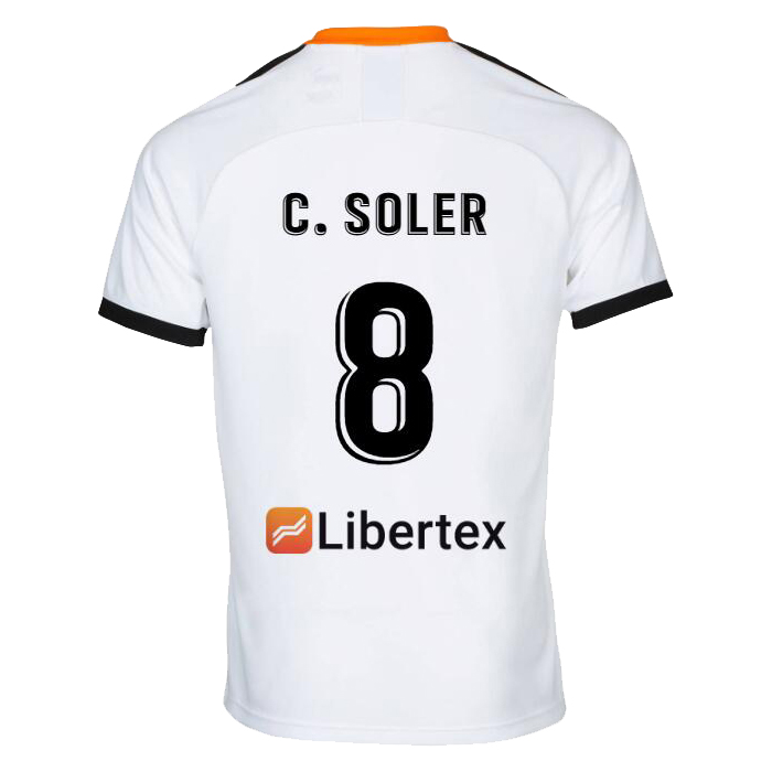 Kinder Fußball Carlos Soler 8 Heimtrikot Weiß Trikot 2019/20 Hemd