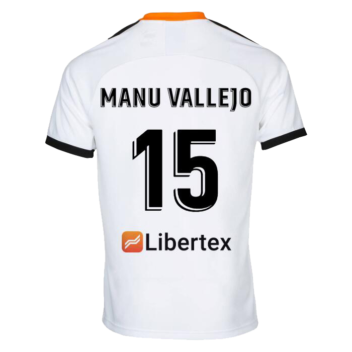 Kinder Fußball Manu Vallejo 15 Heimtrikot Weiß Trikot 2019/20 Hemd