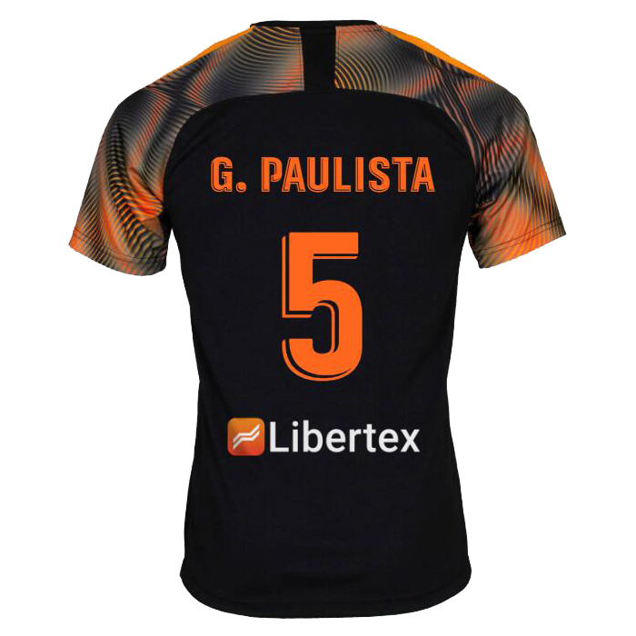 Kinder Fußball Gabriel Paulista 5 Auswärtstrikot Schwarz Trikot 2019/20 Hemd