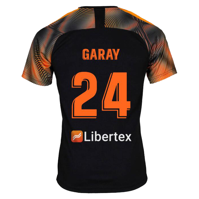 Kinder Fußball Ezequiel Garay 24 Auswärtstrikot Schwarz Trikot 2019/20 Hemd