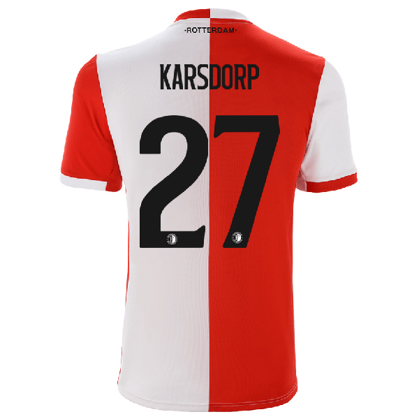 Kinder Fußball Rick Karsdorp 27 Heimtrikot Rot-Weiss Trikot 2019/20 Hemd