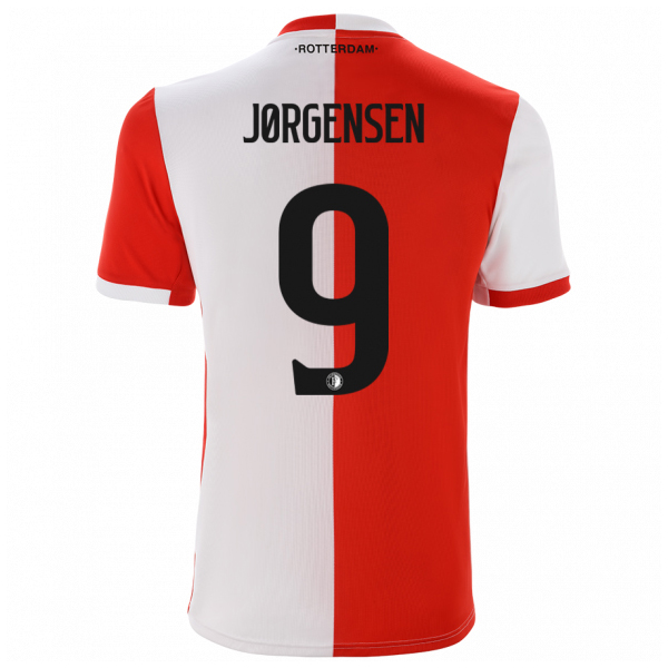 Kinder Fußball Nicolai Jorgensen 9 Heimtrikot Rot-Weiss Trikot 2019/20 Hemd