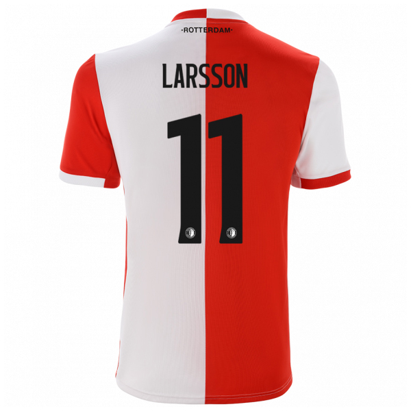 Kinder Fußball Sam Larsson 11 Heimtrikot Rot-weiss Trikot 2019/20 Hemd