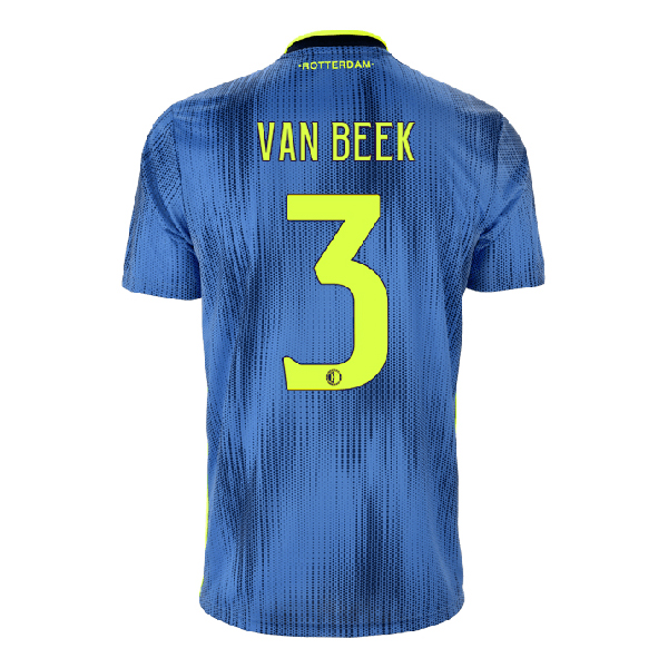 Kinder Fußball Sven Van Beek 3 Auswärtstrikot Blau Trikot 2019/20 Hemd