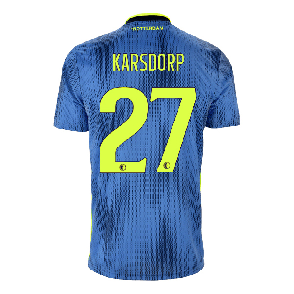 Kinder Fußball Rick Karsdorp 27 Auswärtstrikot Blau Trikot 2019/20 Hemd