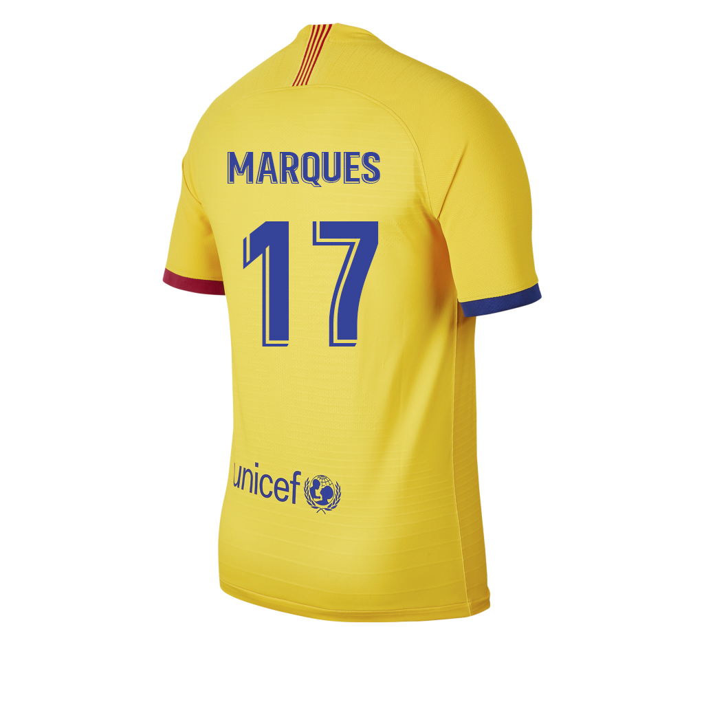 Damen Fußball Alejandro Marques 17 Auswärtstrikot Gelb Trikot 2019/20 Hemd