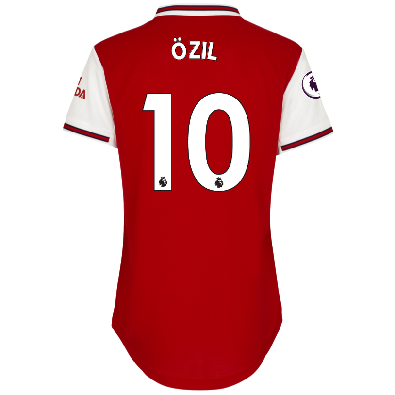 Damen Fußball Mesut Özil 10 Heimtrikot Rot-weiss Trikot 2019/20 Hemd