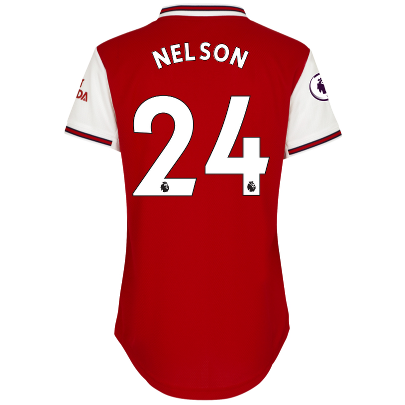 Damen Fußball Reiss Nelson 24 Heimtrikot Rot-weiss Trikot 2019/20 Hemd