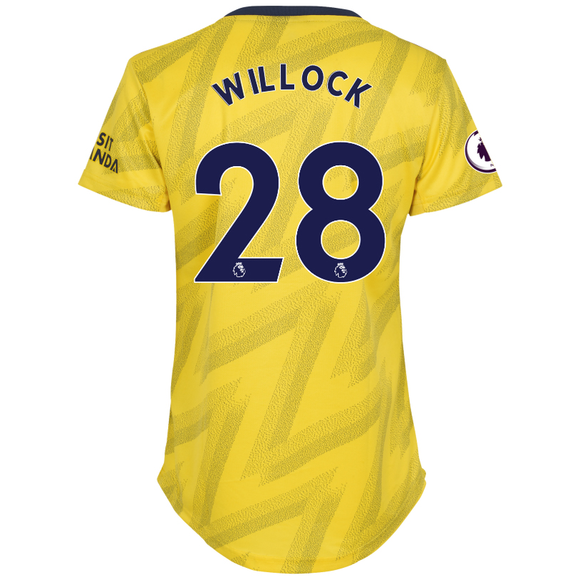 Damen Fußball Joe Willock 28 Auswärtstrikot Gelb Trikot 2019/20 Hemd