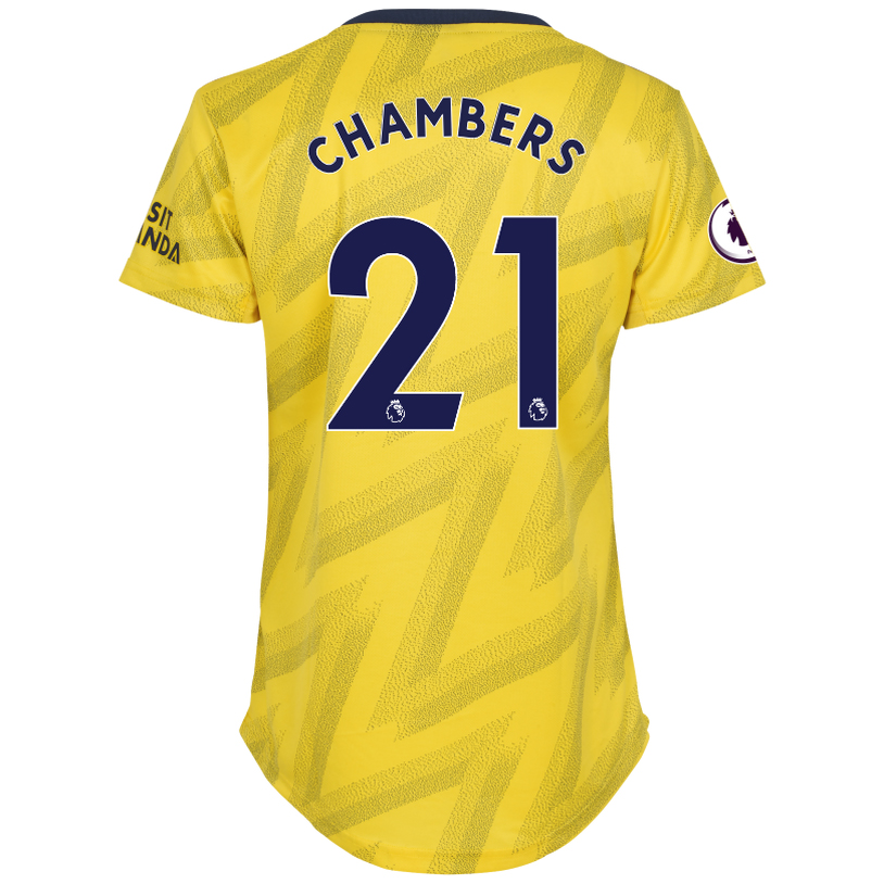 Damen Fußball Calum Chambers 21 Auswärtstrikot Gelb Trikot 2019/20 Hemd