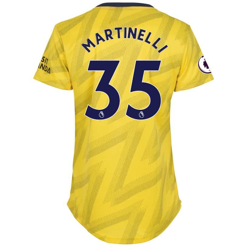 Damen Fußball Gabriel Martinelli 35 Auswärtstrikot Gelb Trikot 2019/20 Hemd