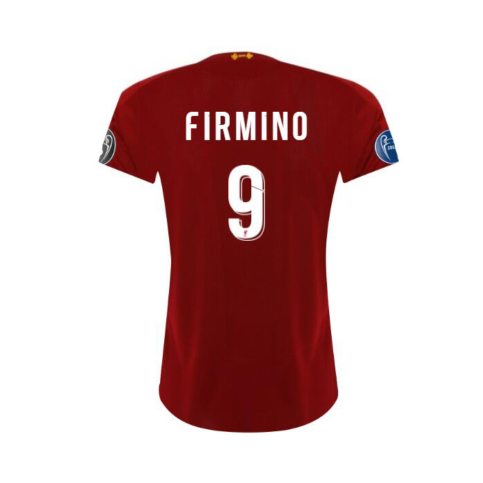 Damen Fußball Roberto Firmino 9 Heimtrikot Rot Trikot 2019/20 Hemd