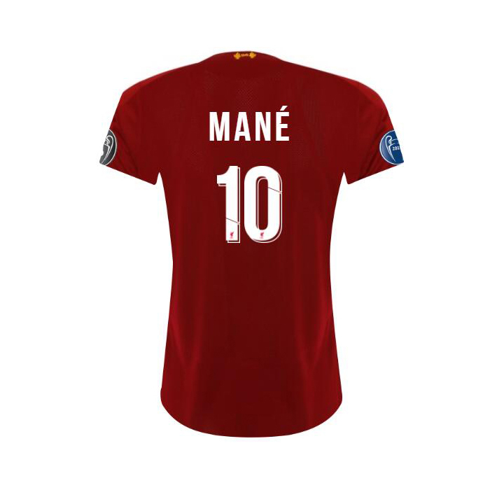 Damen Fußball Sadio Mane 10 Heimtrikot Rot Trikot 2019/20 Hemd