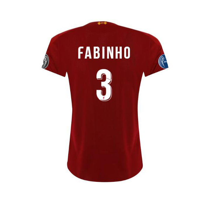 Damen Fußball Fabinho 3 Heimtrikot Rot Trikot 2019/20 Hemd