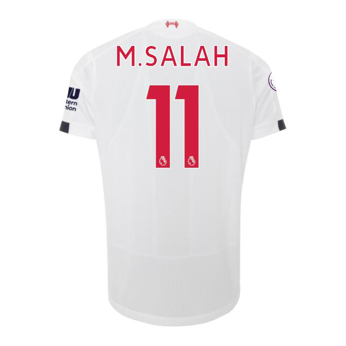 Damen Fußball Mohamed Salah 11 Auswärtstrikot Weiß Trikot 2019/20 Hemd