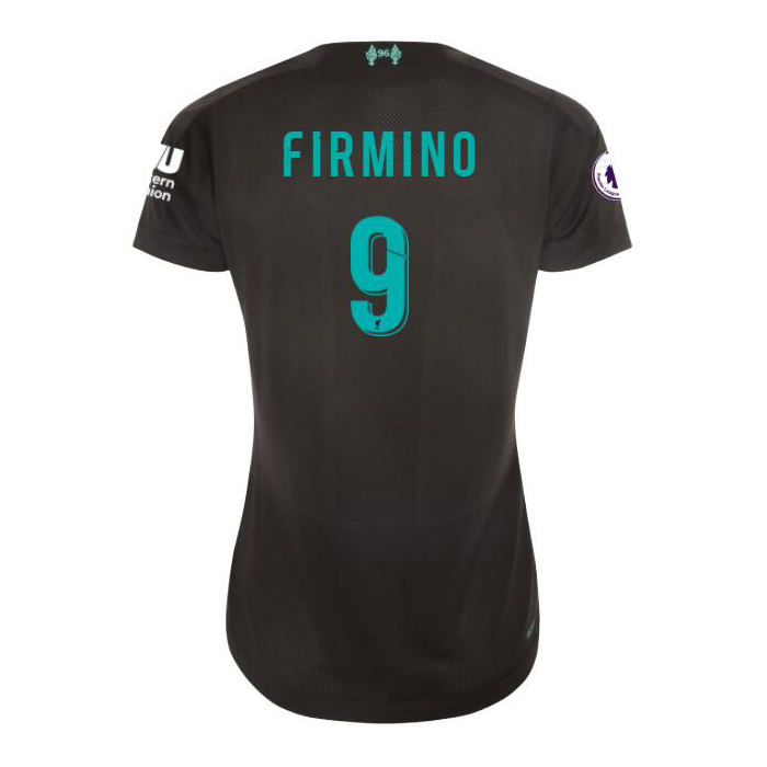 Damen Fußball Roberto Firmino 9 Ausweichtrikot Schwarz Trikot 2019/20 Hemd