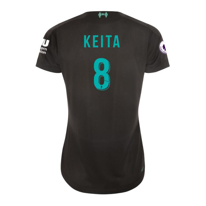 Damen Fußball Naby Keita 8 Ausweichtrikot Schwarz Trikot 2019/20 Hemd