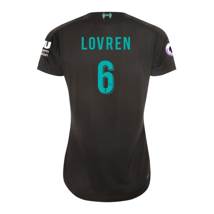 Damen Fußball Dejan Lovren 6 Ausweichtrikot Schwarz Trikot 2019/20 Hemd