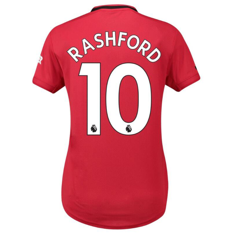 Damen Fußball Marcus Rashford 10 Heimtrikot Rot Trikot 2019/20 Hemd