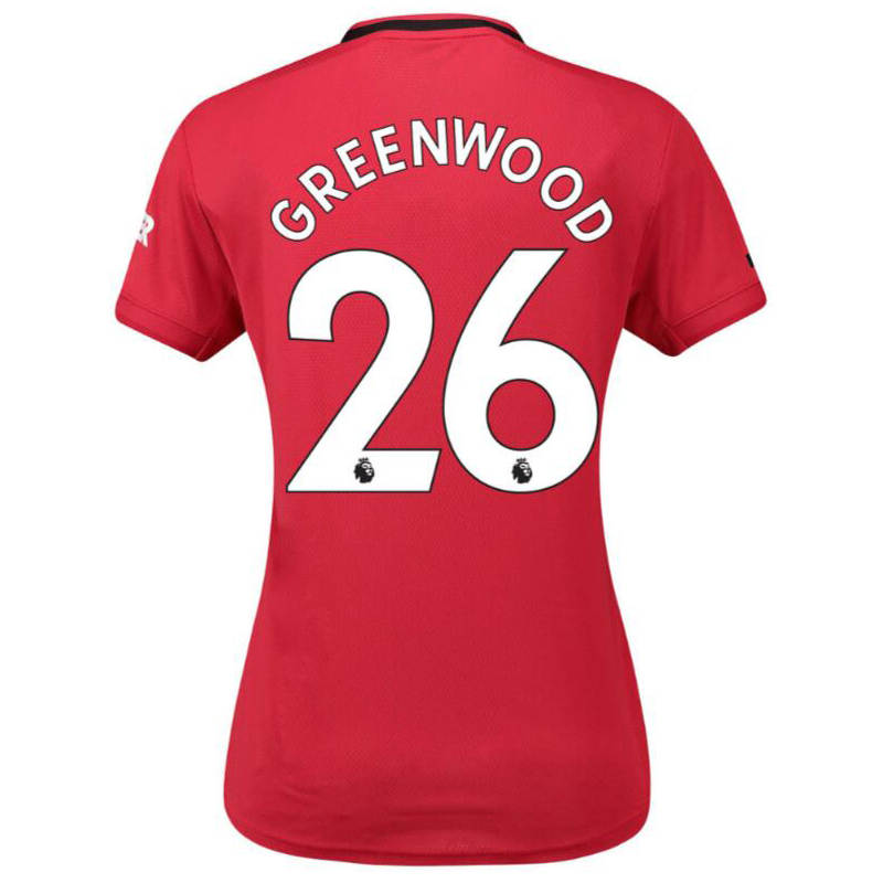Damen Fußball Mason Greenwood 26 Heimtrikot Rot Trikot 2019/20 Hemd
