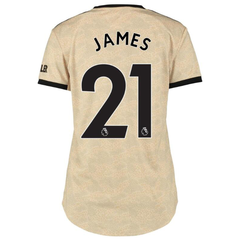 Damen Fußball James Man Utd 21 Auswärtstrikot Champagner Trikot 2019/20 Hemd