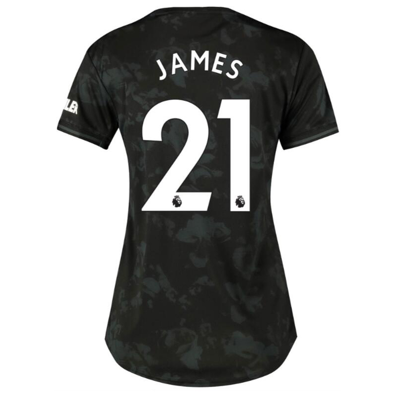 Damen Fußball James Man Utd 21 Ausweichtrikot Schwarz Trikot 2019/20 Hemd