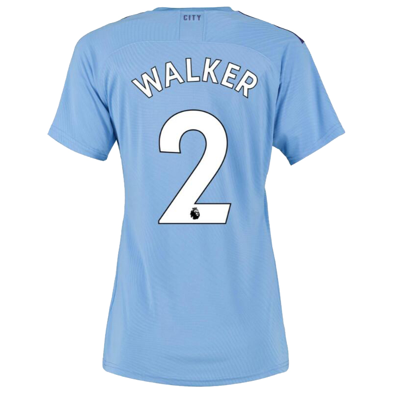 Damen Fußball Kyle Walker 2 Heimtrikot Blau Trikot 2019/20 Hemd