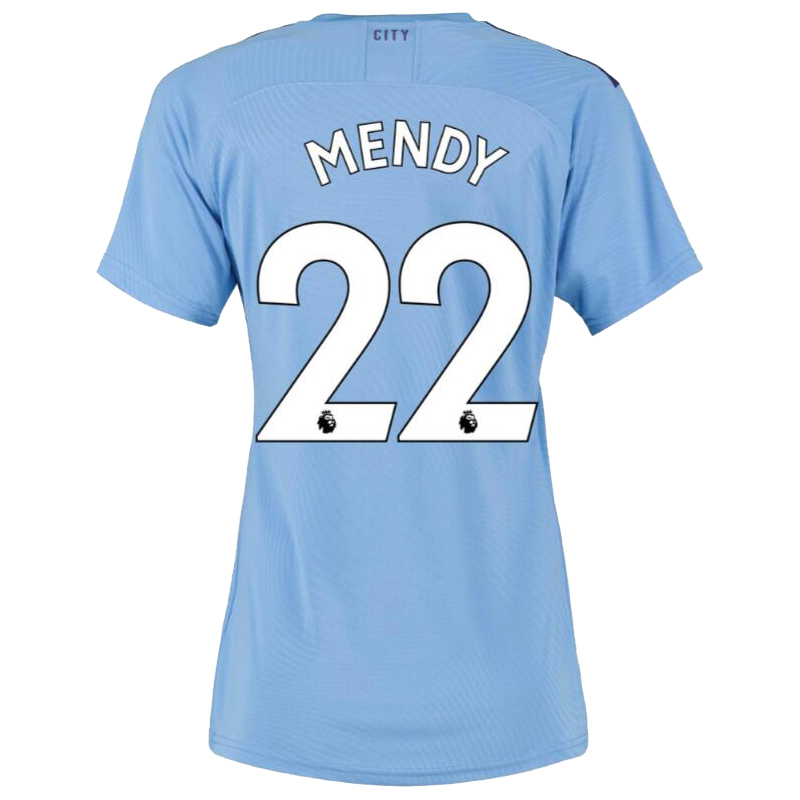 Damen Fußball Benjamin Mendy 22 Heimtrikot Blau Trikot 2019/20 Hemd