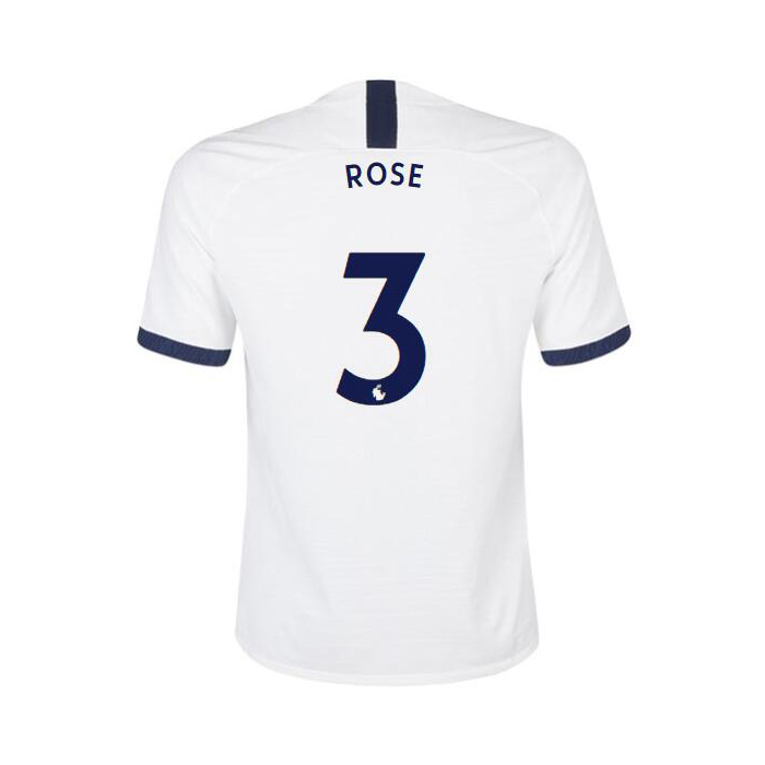 Damen Fußball Danny Rose 3 Heimtrikot Weiß Trikot 2019/20 Hemd