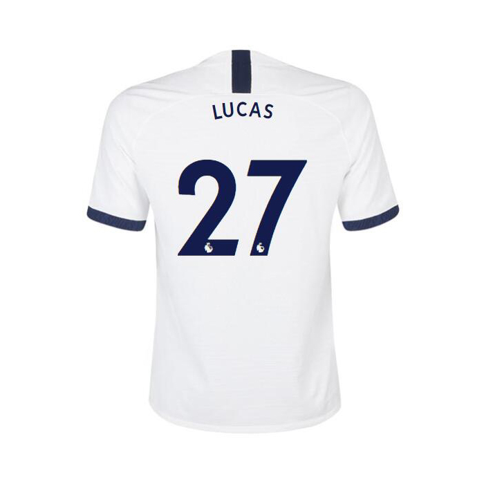 Damen Fußball Lucas Moura 27 Heimtrikot Weiß Trikot 2019/20 Hemd