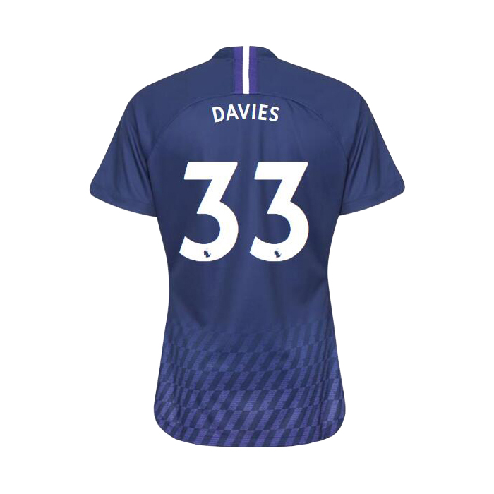 Damen Fußball Ben Davies 33 Auswärtstrikot Königsblau Trikot 2019/20 Hemd