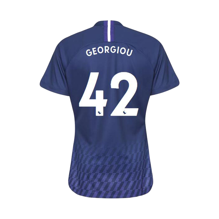 Damen Fußball Anthony Georgiou 42 Auswärtstrikot Königsblau Trikot 2019/20 Hemd