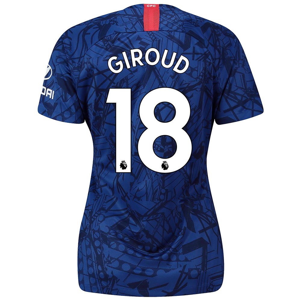 Damen Fußball Olivier Giroud 18 Heimtrikot Königsblau Trikot 2019/20 Hemd