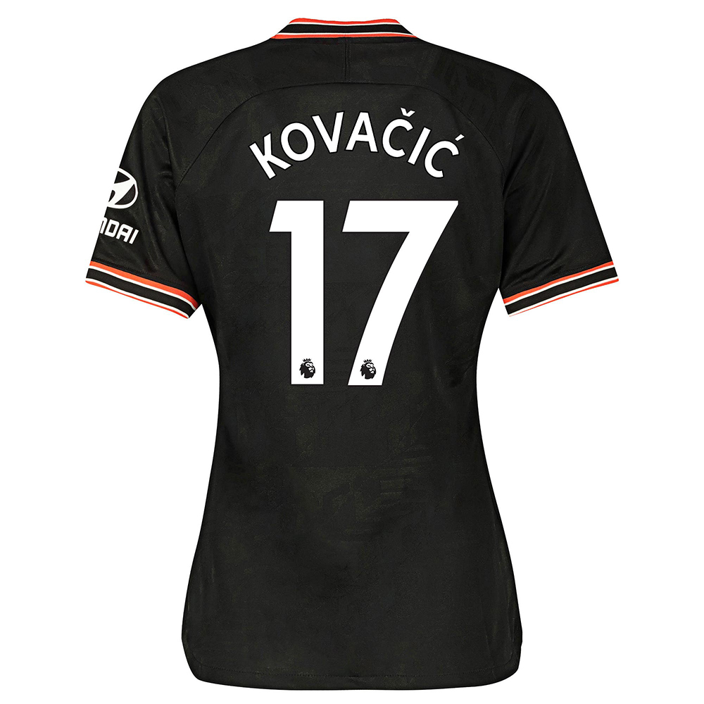 Damen Fußball Mateo Kovacic 17 Ausweichtrikot Schwarz Trikot 2019/20 Hemd